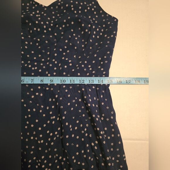 Rails Gabrielle Navy Speckeled Dots Jumpsuit Wide Legs Size M - Picture 9 of 14